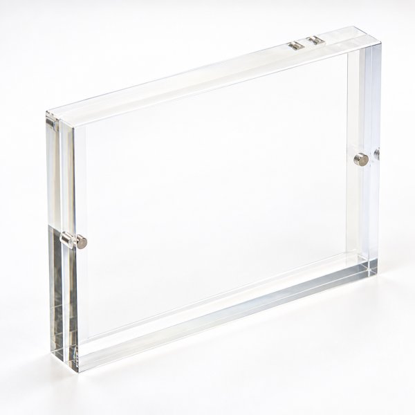 画像2: アクリルフレーム マグネットタイプ L判 写真立て 透明アクリルフォトフレーム (2)