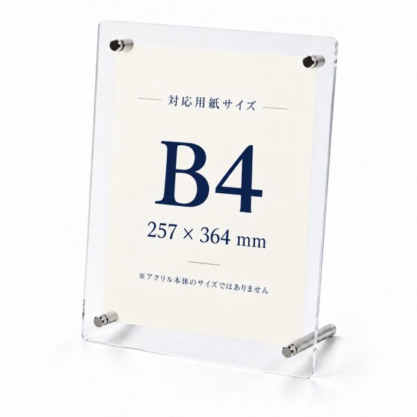 画像1: アクリルフォトスタンド B4｜卓上大型POP・作品・案内表示 (1)