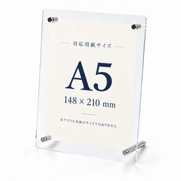 画像2: アクリルフォトスタンド A5 10個セット｜卓上POP・メニュー・案内表示 (2)