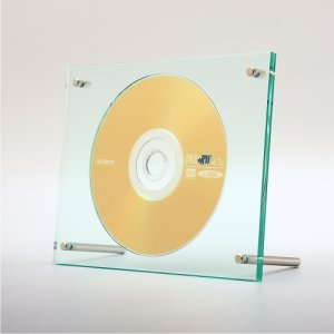 画像1: アクリルフレームCD/DVDディスプレイ（ガラス色）